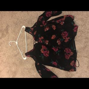 Lace up blouse